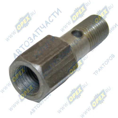 240-1111112 Фитинг Штуцер Рнаруж=М10х1/Рвнутр=М10х1 L=40, K=14 с отв-м форсунки(дренаж) ММЗ1