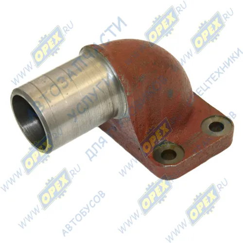 240-1008021-Б1 Переходник глушителя МТЗ на коллектор (колено) ф55 L=230 с фланцем 4отв.кривой ММЗ