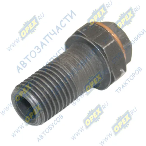 245-1117105 Болт-штуцер С/И М14х26х1,5 Р=15 К=19 1 отв. (с пробкой) топливного фильтра ММЗ