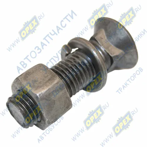 700-28-2492СБ Болт ГОСТ-7786 М16х2 кв.подголовок 16/16 для ножей отвала МТЗ,ДТ,ЧТЗ,ДЗ; с гайкой и гровером ММК