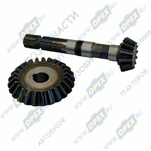 РПЩ-КП Главная пара z=12 зубов шлиц=8, шест. Z=25 редуктора привода щетки МТЗ,Т25 L=294; L=294 z=12 зубов шлиц=8, шест. Z=25 Модультек