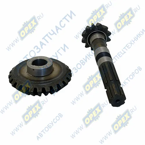 РПЩ-КП Главная пара z=12 зубов шлиц=8, шест. Z=25 редуктора привода щетки МТЗ,Т25 L=294; L=294 z=12 зубов шлиц=8, шест. Z=25 Модультек1