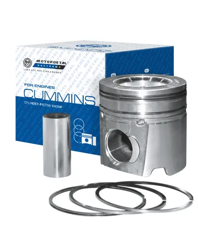 ISBe-1000128 Поршень STD (ф107 мм); Cummins ISBe, ISDe (КамАЗ, ЛиАЗ, МАЗ, НефАЗ, ПАЗ) Евро-3; комплект на 1цил. П+ПП+ПК Мотордеталь