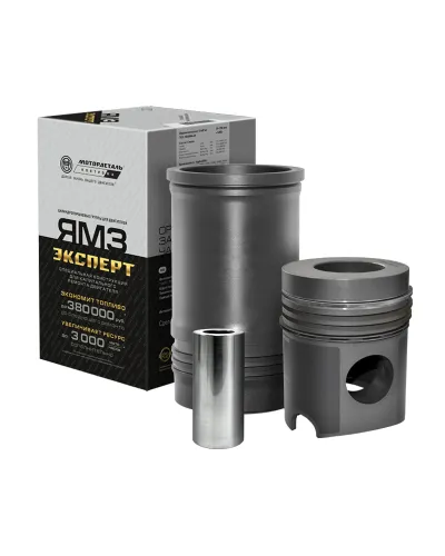 238Б-1004006-90 Гильза,поршень+упл.кольца+поршн.палец и стопорн.кольца С/О ЯМЗ-236,238 турб. Евро-0,1 со вставкой Мотордеталь