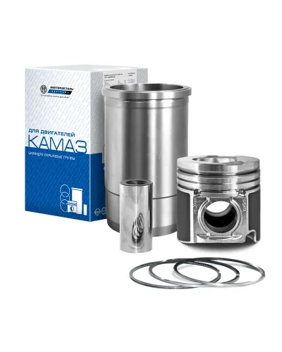 740.60-1000128-44-01 Гильза с поршнем, с пальцем и кольцами КАМАЗ Евро-2,3(кроме дв.740.30,740.31) (обрез.поршень 10 группа); гильза белая Мотордеталь