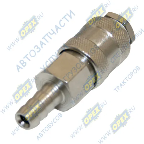 GS-M-10 Фитинг (штуцер) прямой; соединение елочка ф10(под шланг)/трубка ф10х1,0мм(цанга) К=19 L=65 НОРМ