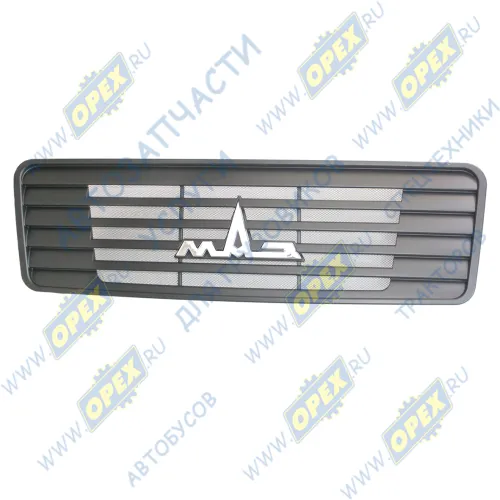 643100-8401008-001 Облицовка радиатора МАЗ-6431 (1640х1500х480); (с сеткой и знаком(маз хром.) ОЗАА