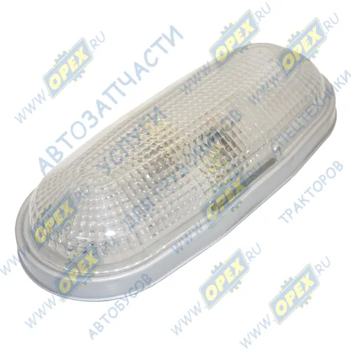 5802.3714 Плафон 225х100; 24В; 3 плоские клеммы, белый, освещения салона КАМАЗ,МАЗ,КРАЗ,УРАЛ ОСВАР