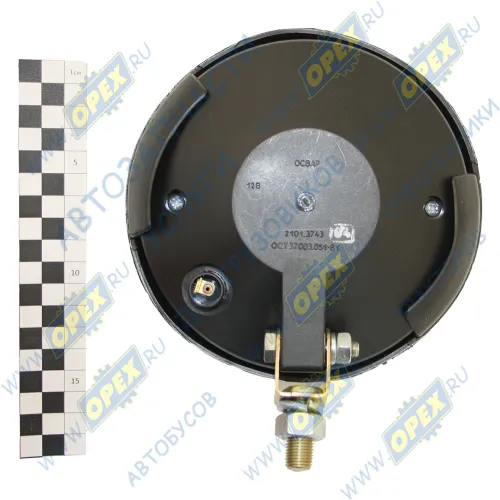 2101.3743-04 Фара противотуманная белая круглая 12в 170x170x90 мм; ф150 12v лампа Н3, белая с крышкой ОСВАР1