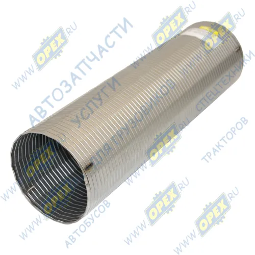 R1-N2 Рукав глушителя (металлорукав) (гофра) ф110 L=360-390 без фланцев; МАЗ Евро (L=390 нержавейка, S 35110.54) ППГС