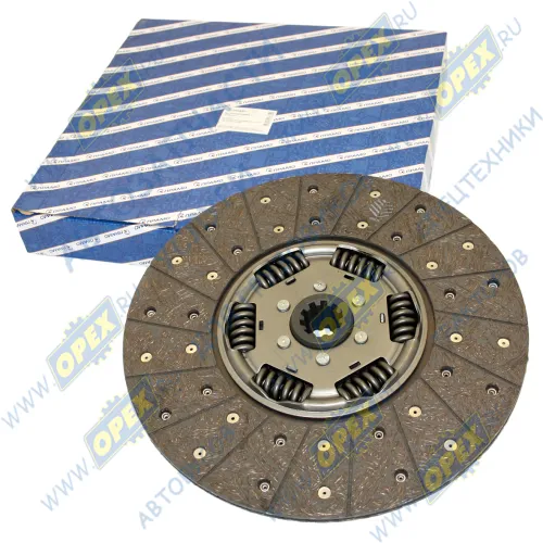 1878001501 Диск сцепления ведомый ф362 шлиц=10 фшлица=38х6 hступ=45 MAN, МАЗ-4370,ПАЗ,ГАЗ-33106,Валдай,ГАЗон Некст (дв.Cummins 3.6) MAN Bus (1970-2020); 1878001501 ПРАМО