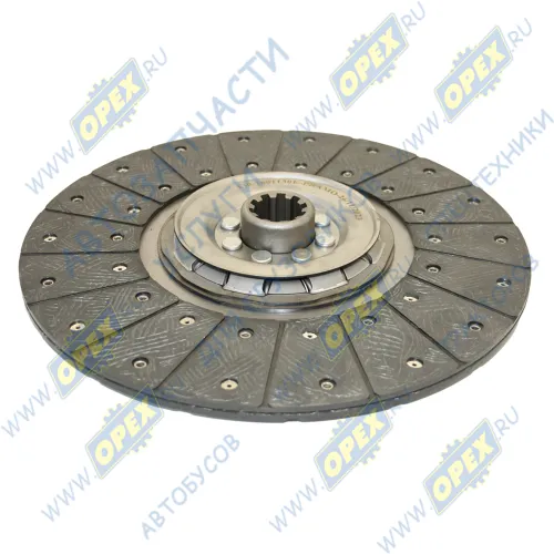 130-1601130Е Диск сцепления ведомый ф340 dпос=38 hступ=38 короткая ступица ЗИЛ 130,ЗИЛ 5301 (лапковая корзина); с безасбестовой накладкой ПРАМО1