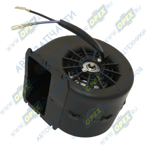 009-A70-74D-1 Мотор отопителя 12В, Газель Бизнес с вентилятором в сб.; 2 плоск. клеммы, н/о с кожухом ПРАМО