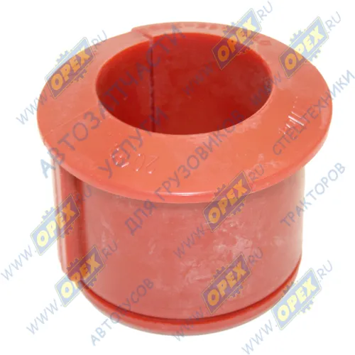 6520-2916040 Подушка стабилизатора (РТИ) ф55х75 L=70 L1=60 разрезная КАМАЗ-6520,6460,6522; (полиуретан) красная ПТП