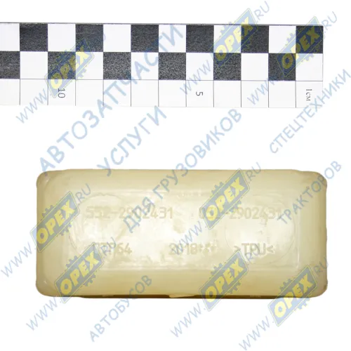 52-2902431 Опора (РТИ) прямоуг. 80х105х47 h=55 рессоры/подушка/ ГАЗ 53 передн. верхняя, задняя нижня; ,полиуретан ПТП1