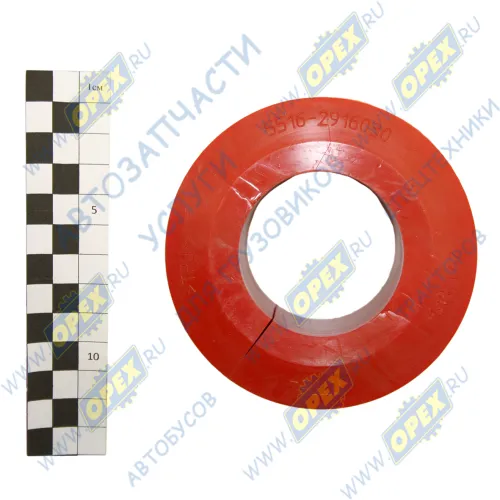 5516-2916030 Втулка стабилизатора МАЗ (ф55х87 L=64 L1=53, полиуретан красный) нижняя; (красная) ПТП1