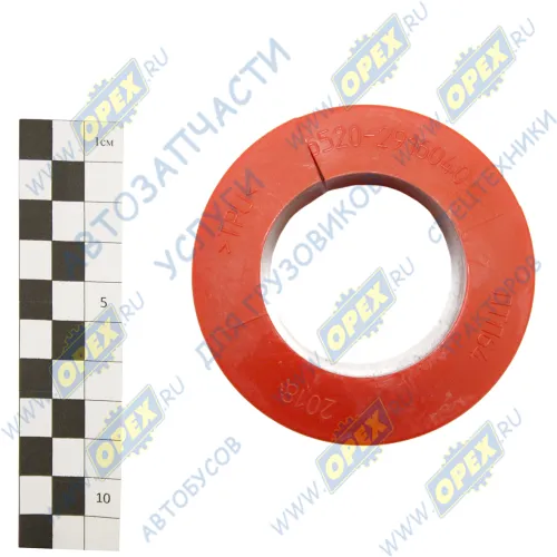 6520-2916040 Подушка стабилизатора (РТИ) ф55х75 L=70 L1=60 разрезная КАМАЗ-6520,6460,6522; (полиуретан) красная ПТП1