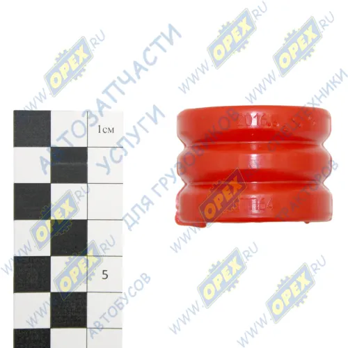 6430-5001742 Втулка (полиуритан) ф28х44 L=31 оси стабилизатора, МАЗ-643068; (красный) ПТП1