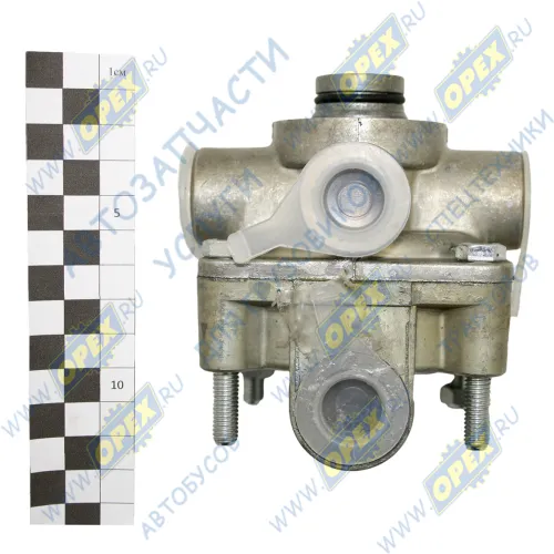 100-3518010-10 Клапан ускорительный (Maх 1,0 МПа;резьба М22х1,5) ЗиЛ,КамАЗ,МАЗ; с креплением под шумоглушитель (без шумоглушителя) РААЗ3