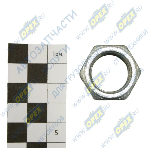 303014-П29 Гайка ГОСТ-5915 М20х1,5 h=16 BPW (1982-2020), K?SSBOHRER (1970-2020), SAUER ACHSEN (1970-2020); h=16 К=27 опорного пальца тормозного щита,Зил-5301 РААЗ1