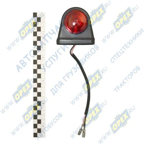 25.3731 Фонарь габаритный кабины с проводом 24В (85х70); красно/белый Радиотехника1