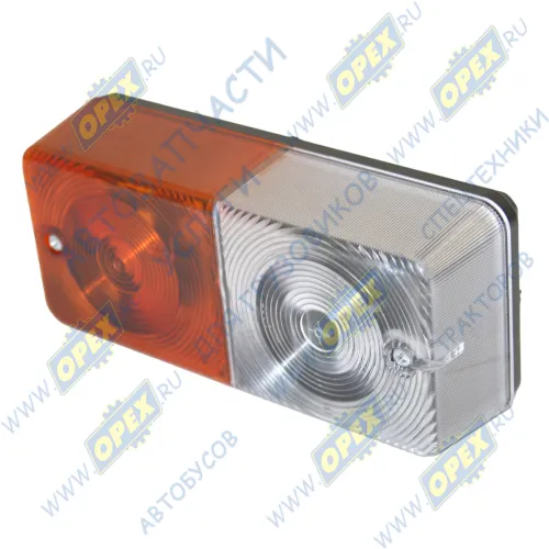 3713.3712 Фонарь передний 12В МТЗ (бело-оранж) с доп. повторителем РУДЕНСК