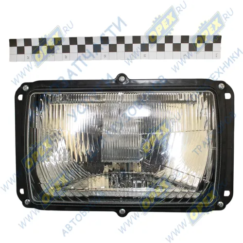 112.03.29 Фара без ламп ГАЗ-3102,КАМАЗ,МАЗ,УАЗ-3160; рифленое стекло (под электрокорректор) РУДЕНСК2