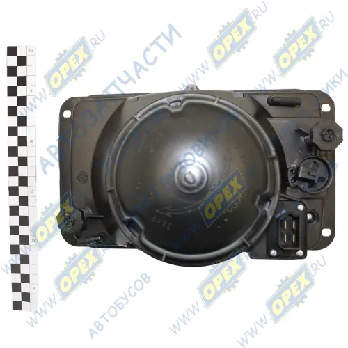 112.03.29 Фара без ламп ГАЗ-3102,КАМАЗ,МАЗ,УАЗ-3160; рифленое стекло (под электрокорректор) РУДЕНСК3