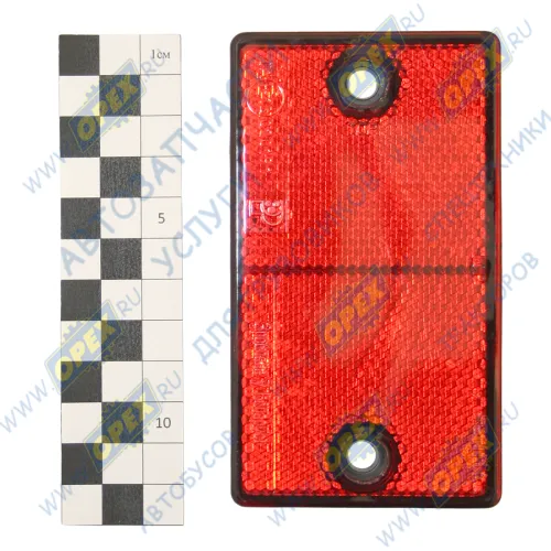 3202.3731 Световозвращатель (катафот) прямоугольный красный 115х65; 2отв.ф5 РУДЕНСК