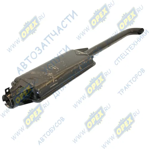 60-1205015А2 Глушитель (L глушителя 500мм + L трубы 780мм,ширина 230мм) длинный с хомутом РУП-14