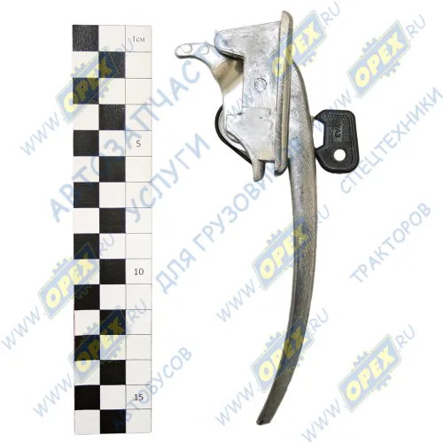 3741-6105149 Ручка передней и боковой двери (451-6105150) УАЗ-452; с ключом (ХРОМ) Сервис-Штамп1