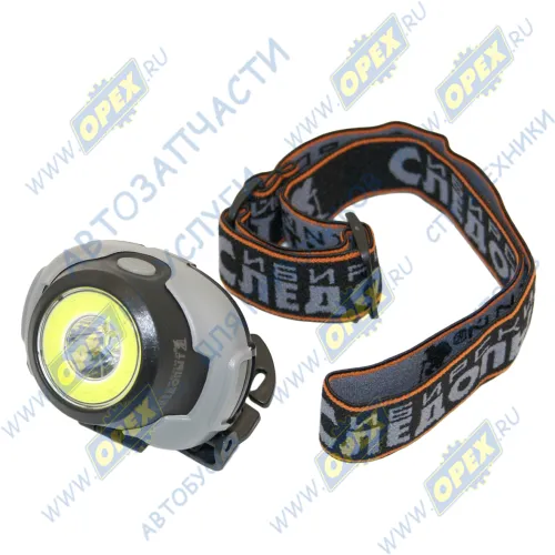 PF-PFL-HL33 Фонарь налобный на батарейках LEDx7 большой; Люмен", 1 LED + 1 COB, 3хААА/240/ Следопыт1