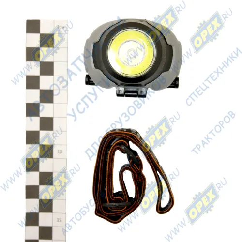 PF-PFL-HL33 Фонарь налобный на батарейках LEDx7 большой; Люмен", 1 LED + 1 COB, 3хААА/240/ Следопыт2