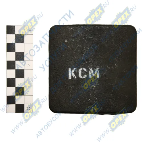 504Н-2902449 Вкладыш(сухарь) рессоры (подпятник) 106х106х23 со штифтом d=40 h=18 СПЕЦМАШ1