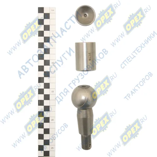 200-3003065-66-67-СПЕЦМАШ РМК пальца рулевого (шарового) L=114 dшара=44, М18х1,5 МАЗ, КрАЗ,УРАЛ,ЛАЗ (рулевого наконечника); (палец, сухари, пружина, гайка) СПЕЦМАШ1