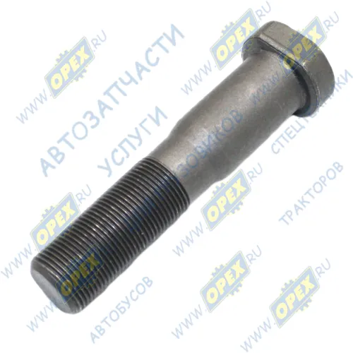 54321-3104050-01 Болт С/И М22х105х1,5 ступицы заднего колеса МАЗ; (тефлон,М22х1,5 L-105 мм,фасон.головка, лыска с двухсторон.,ЕВРО) (упак. 10 шт) СПЕЦМАШ