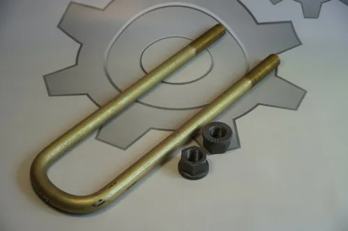 54341-2902408-СПЕЦМАШ-СБ Стремянка L=427-435х95 М24х2 Р=90 перед.рессоры; в сборе СПЕЦМАШ