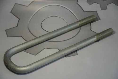 5511-2912408-10-СПЕЦМАШ Стремянка L=420х94 М27х2 задней рессоры 53215, 54115, 55111(разный изгиб) СПЕЦМАШ