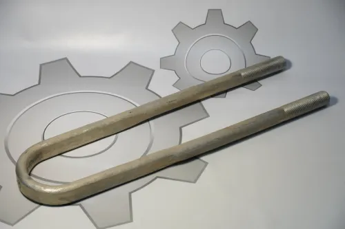 509-2912408-СПЕЦМАШ Стремянка рессоры МАЗ задней (L=530х95 М27х2 Р=97, разный изгиб) СПЕЦМАШ