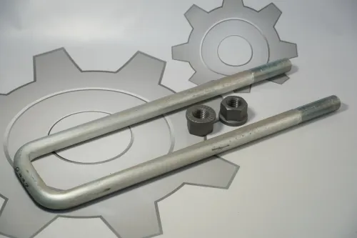 8332-2912408-СПЕЦМАШ-СБ Стремянка L=500х95 М24х1,5 Р=93 рессоры НЕФАЗ; в сборе СПЕЦМАШ