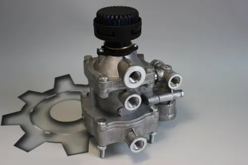 11-3522008-СПЕЦМАШ Клапан управления тормозами прицепа 2х-провод. (5 вых. М16х1,5)(с клапаном обрыва) Н/О (КУТП-2) KRONE (1970-2021), VOLVO FH (1993-2021); + СПЕЦМАШ