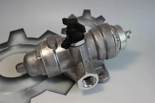 100-3512010-СПЕЦМАШ Регулятор давления воздуха РДВ КамАЗ,МАЗ,УРАЛ,ЗиЛ,КрАЗ,ЛиАЗ (3выхода М16х1,5/М22х1,5/М22х1,5 креп 1отв с краном) СПЕЦМАШ