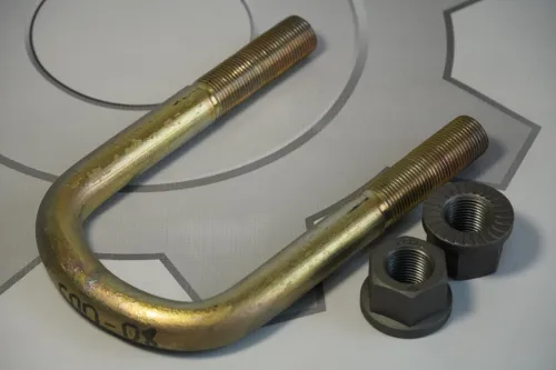 500-2902408-СПЕЦМАШ-СБ Стремянка рессоры МАЗ передней (L=195х93 М24х2 Р=53); в сборе СПЕЦМАШ