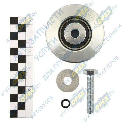 5340.8114120-СПЕЦМАШ Ролик (сталь) ф75 h=32,5 гладкий в сборе с болтом, промежуточный СПЕЦМАШ1