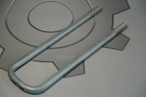 4370-2912408-01-СПЕЦМАШ Стремянка рессоры МАЗ задней (L=260х85 М16х1,5, короткая) СПЕЦМАШ