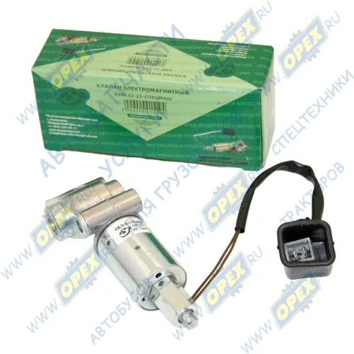 КЭМ32.23-СПЕЦМАШ Клапан электромагнитный 24В, (ручной дублер) фишка 2 плос. клеммы, выкл. гидромуфты СПЕЦМАШ