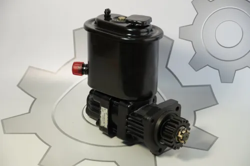 4310-3407200-01-СПЕЦМАШ Насос гидроусилителя (ГУРа) КАМАЗ в сборе с бачком и шестерней отвод М24 KAMAZ 4310 1979-/ LIAZ 5256 СПЕЦМАШ