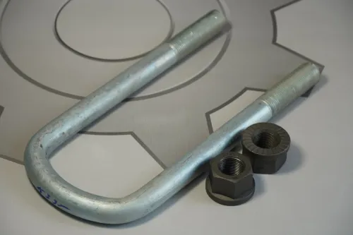 5335-2902409-СПЕЦМАШ-СБ Стремянка рессоры МАЗ передней (L=270х93 М24х2 Р=78); в сборе СПЕЦМАШ