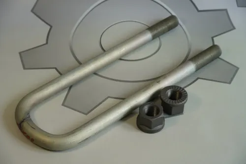 55571-2912408-СПЕЦМАШ-СБ Стремянка L=380х93 М27х2 задн.рессоры, усиленная; в сборе СПЕЦМАШ