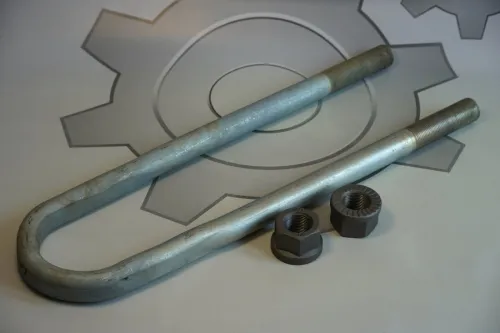 941-2912408-СПЕЦМАШ-СБ Стремянка МАЗ п/прицеп задняя (L=485х80 М27х2 Р=95); в сборе СПЕЦМАШ